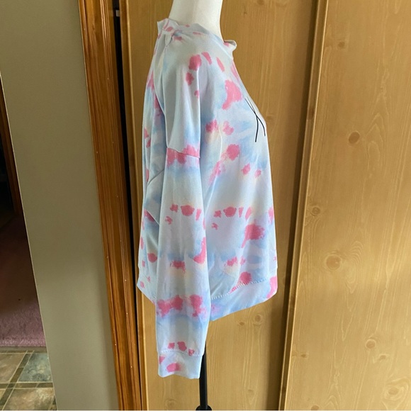 Rae Dunn • ‘XOXO’ Rainbow Tie Dye Crewneck Sweater - Picture 8 of 12